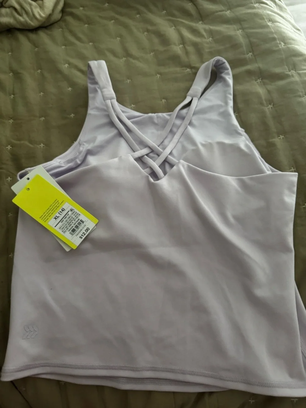 all in motion White Girls' Athletic Tank Top - Picture 2 of 2
